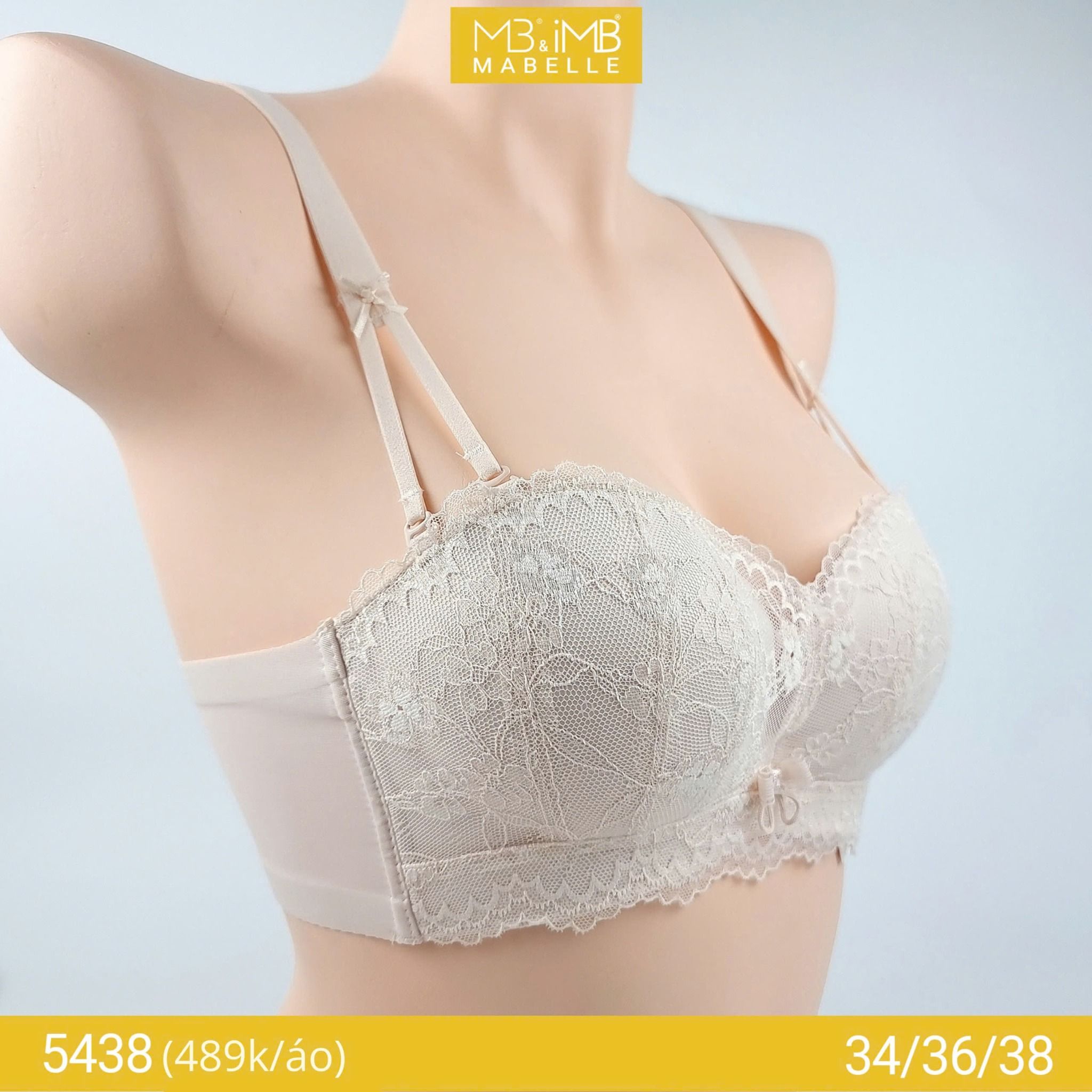 ÁO NGỰC QUÂY CHỐNG TUỘT 5438| Nâng đẩy, mút khử mùi, thoáng khí