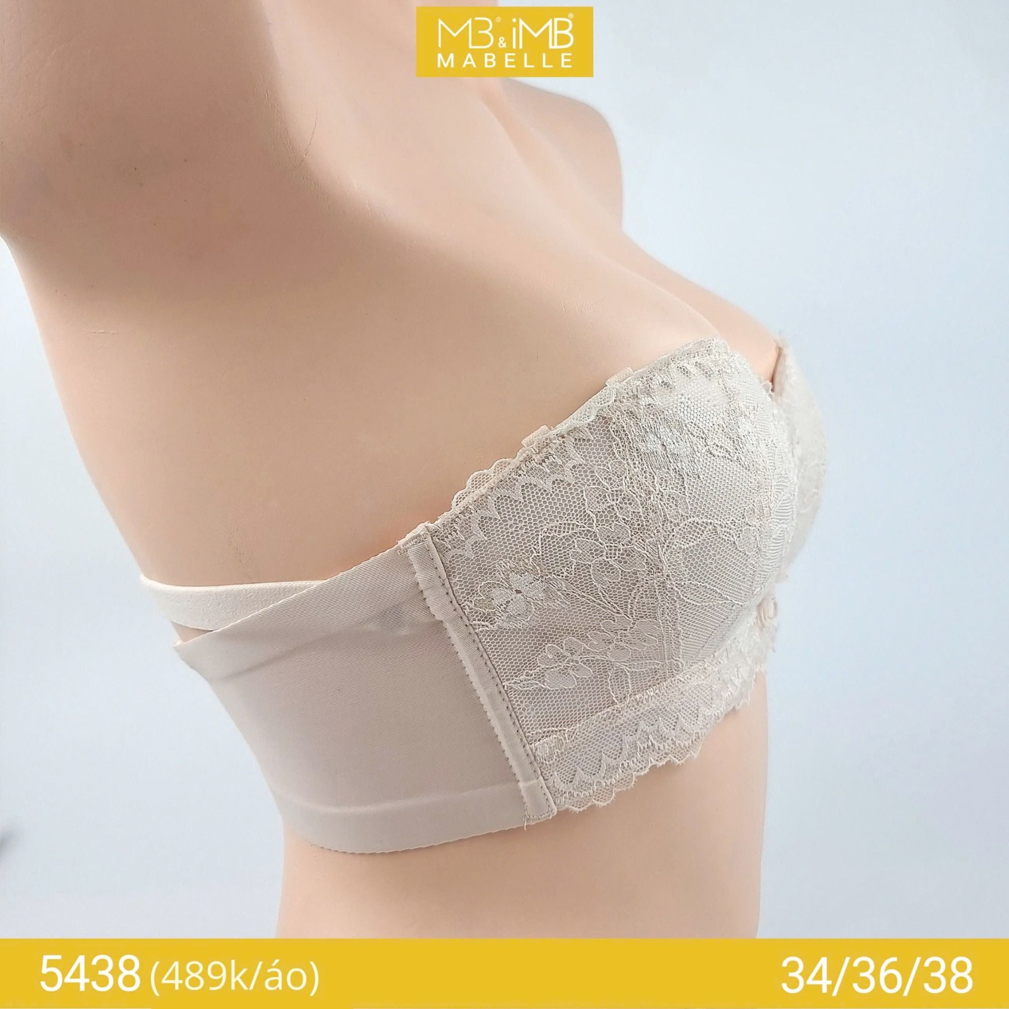 ÁO NGỰC QUÂY CHỐNG TUỘT 5438| Nâng đẩy, mút khử mùi, thoáng khí