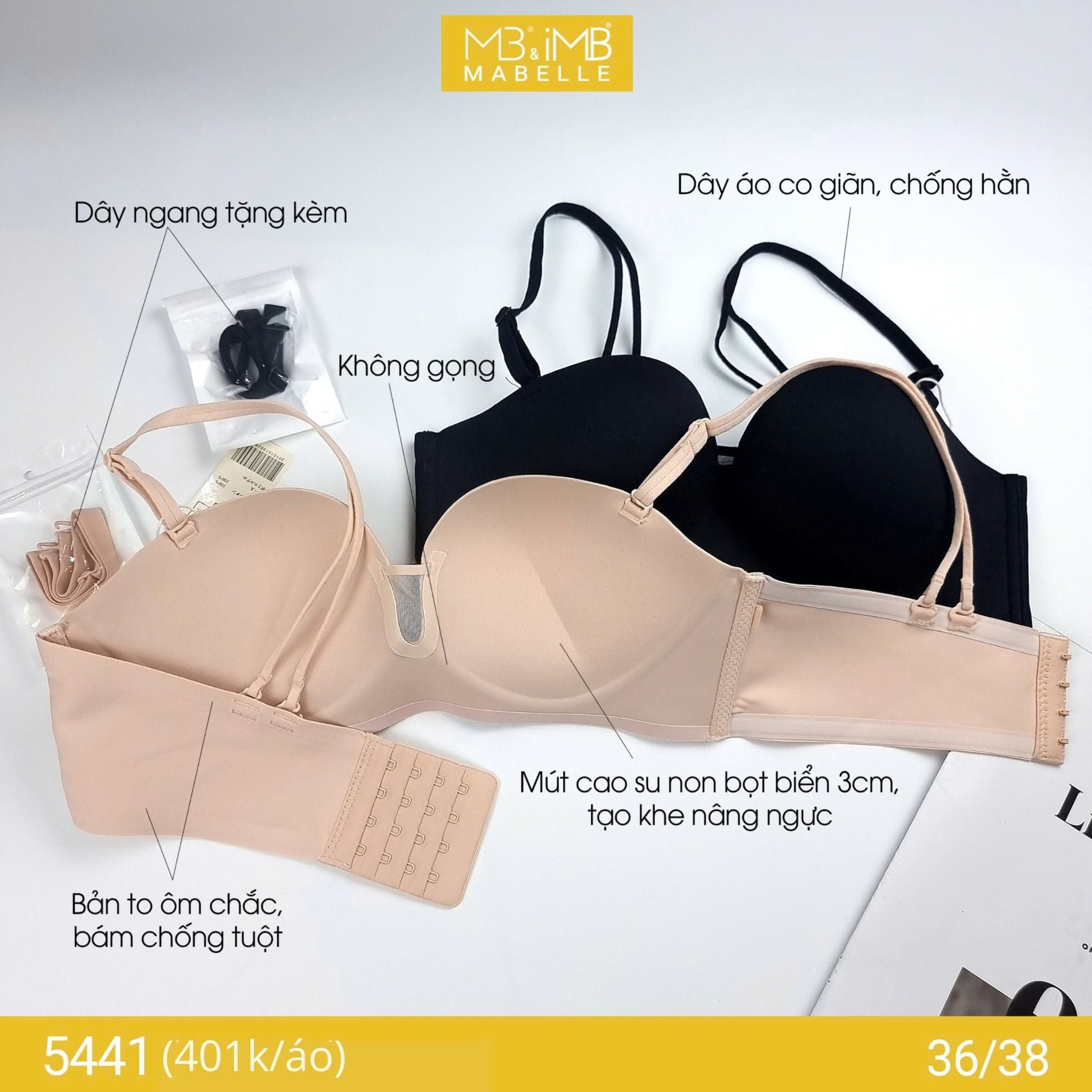 Áo ngực không gọng nâng đẩy 5441