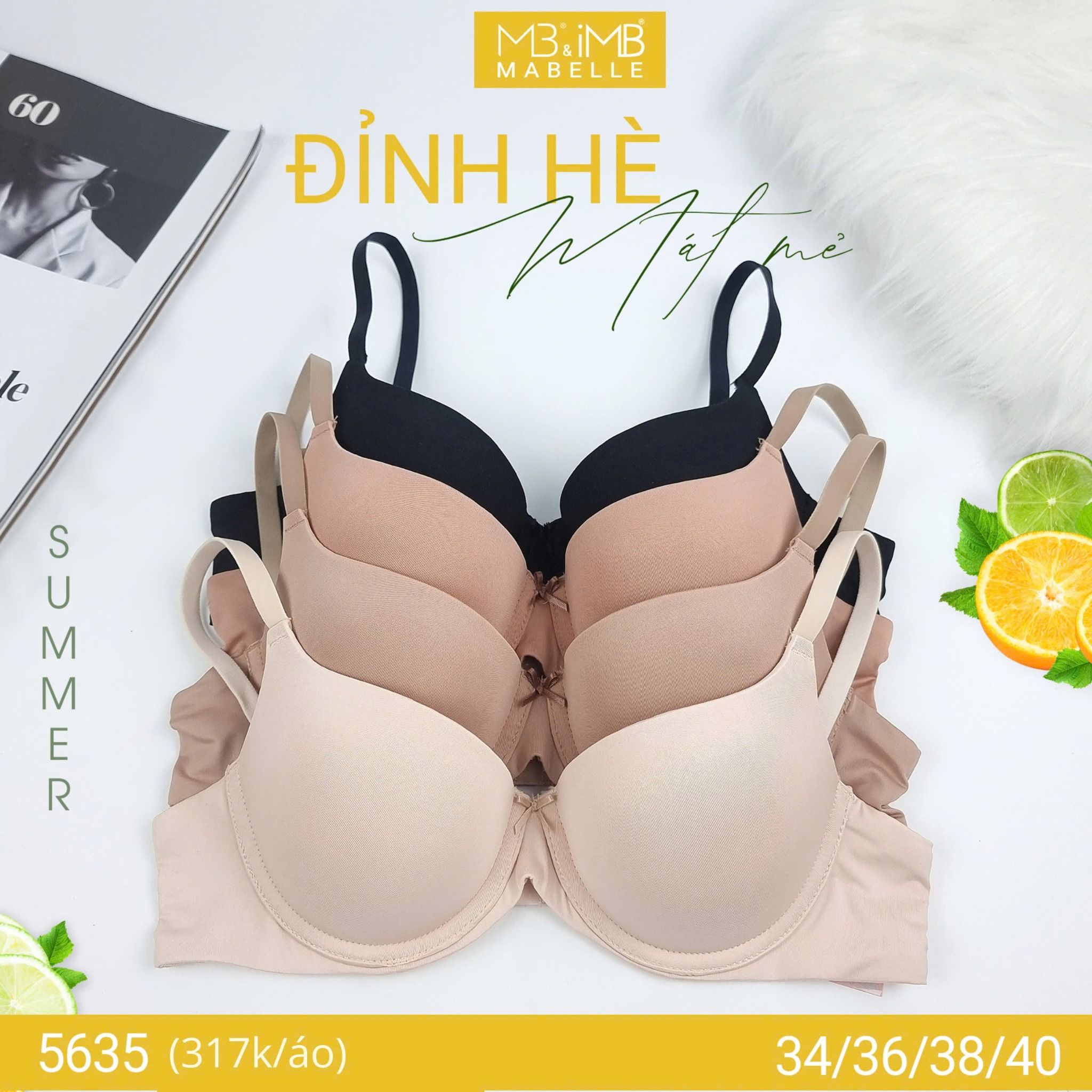 Áo ngực có gọng nâng đẩy 5635 2 móc