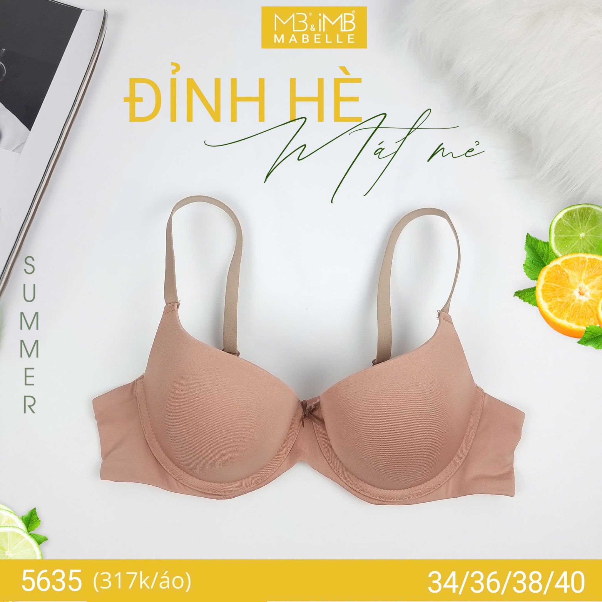 Áo ngực có gọng nâng đẩy 5635 2 móc