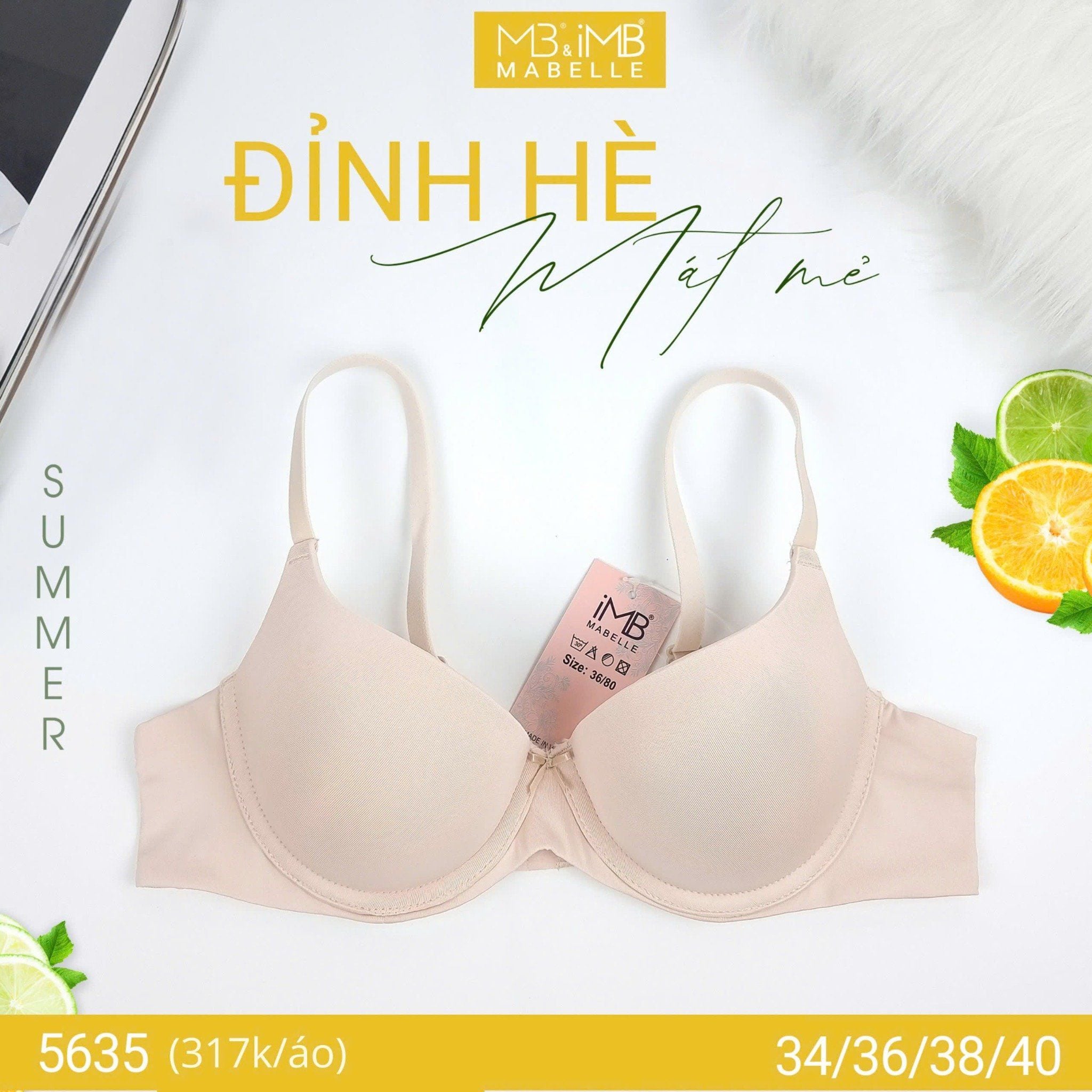 Áo ngực có gọng nâng đẩy 5635 2 móc