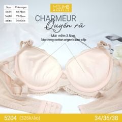 Áo ngực gọng mềm nâng đẩy 5204 2 móc