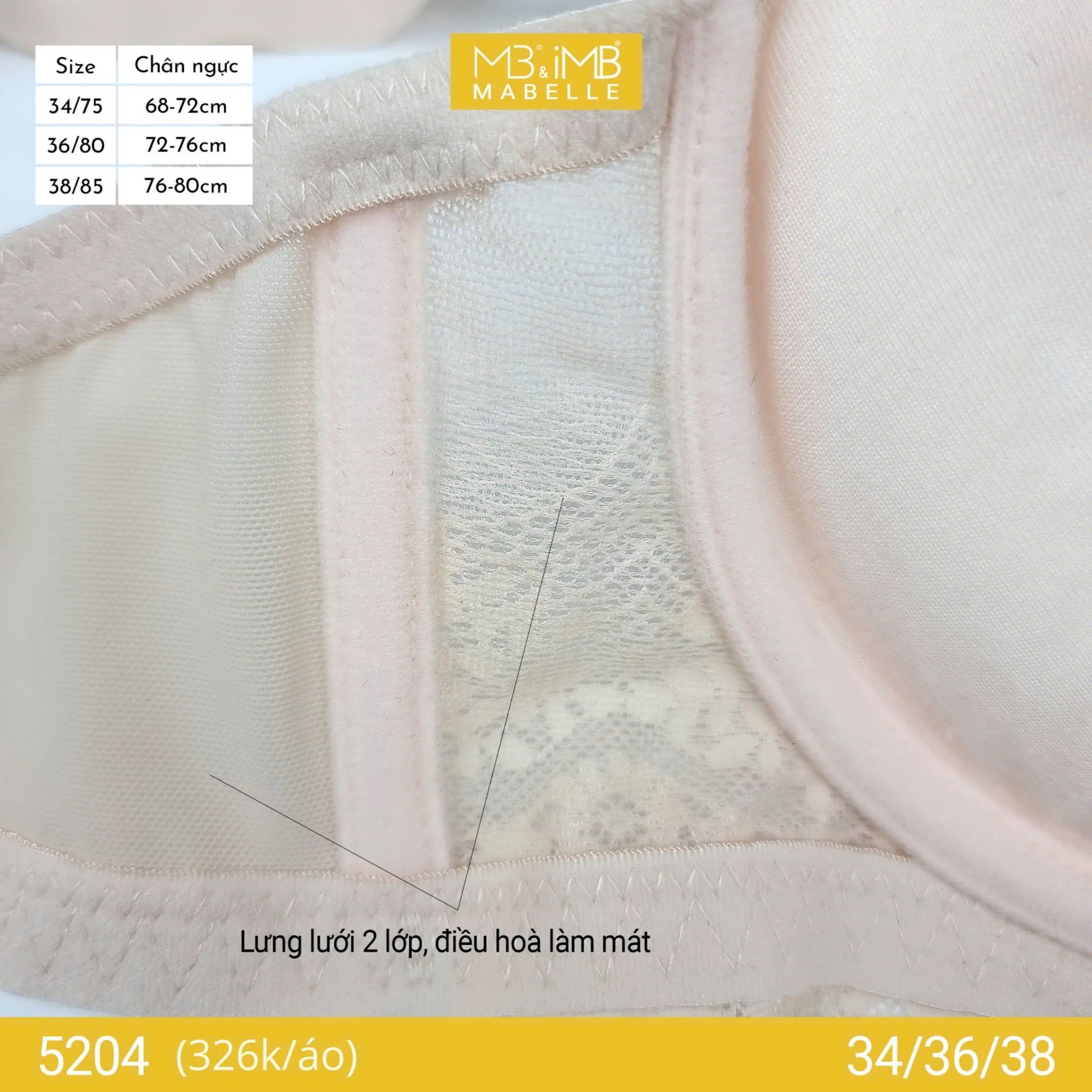 Áo ngực gọng mềm nâng đẩy 5204 2 móc