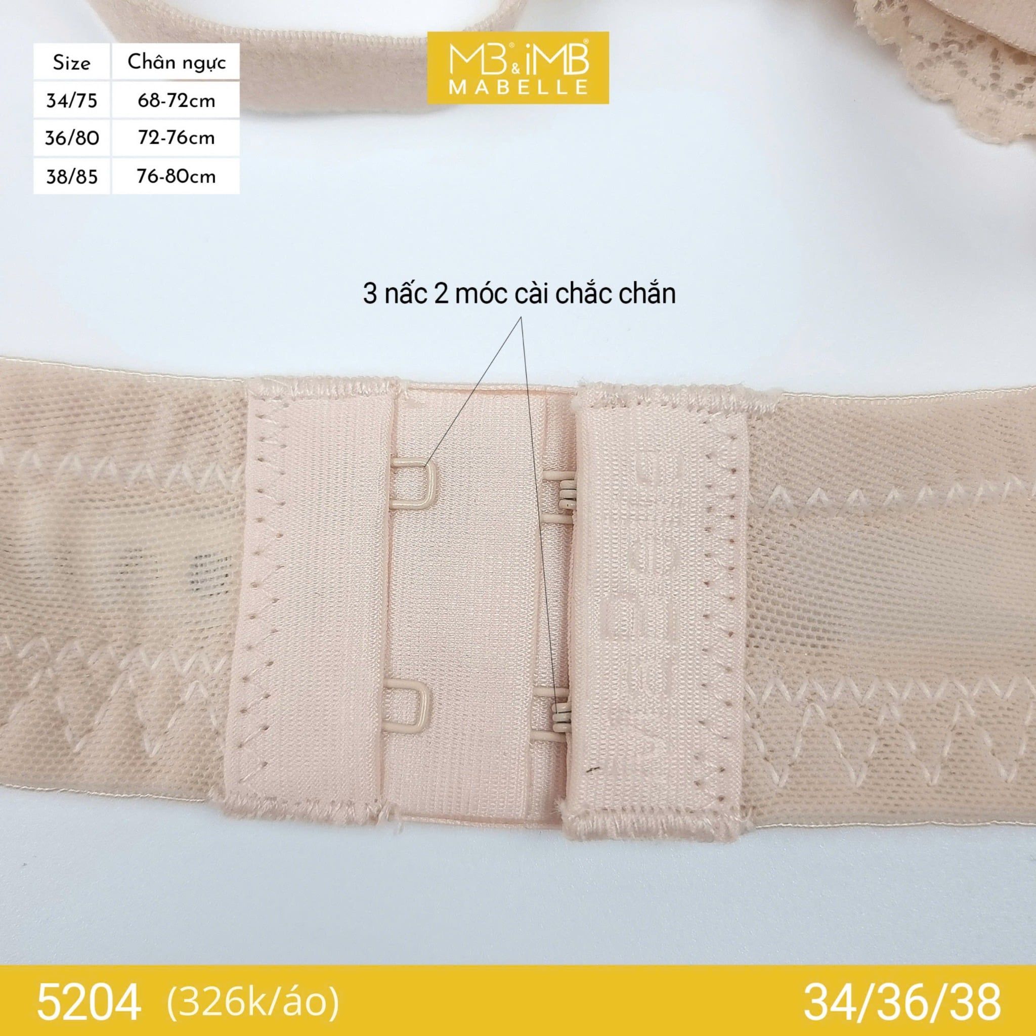 Áo ngực gọng mềm nâng đẩy 5204 2 móc