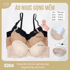 Áo ngực gọng mềm nâng đẩy 5204 2 móc