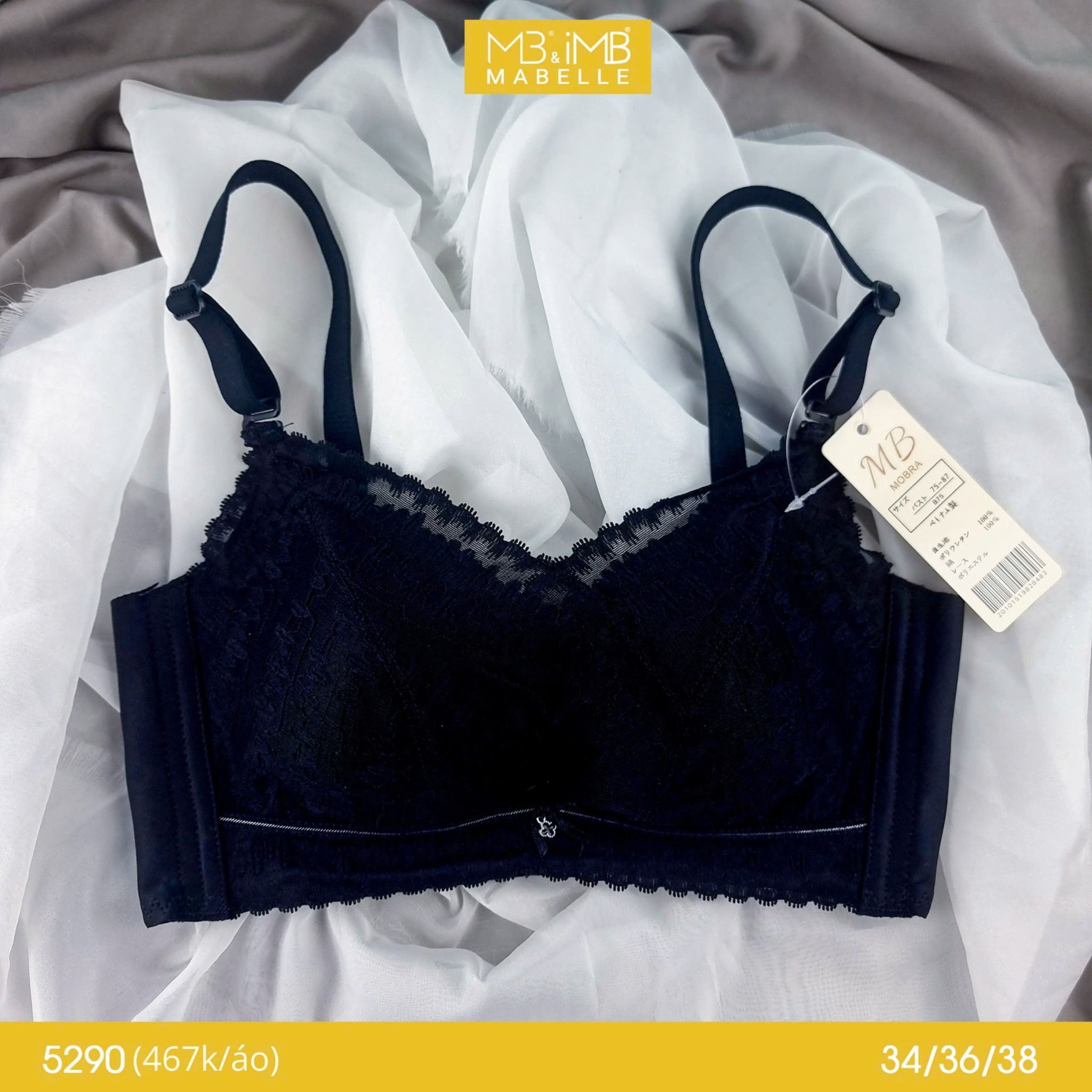 Áo ngực nữ MB 5290 không gọng, mút dày 3.7cm siêu đẩy nâng đỡ tạo khe