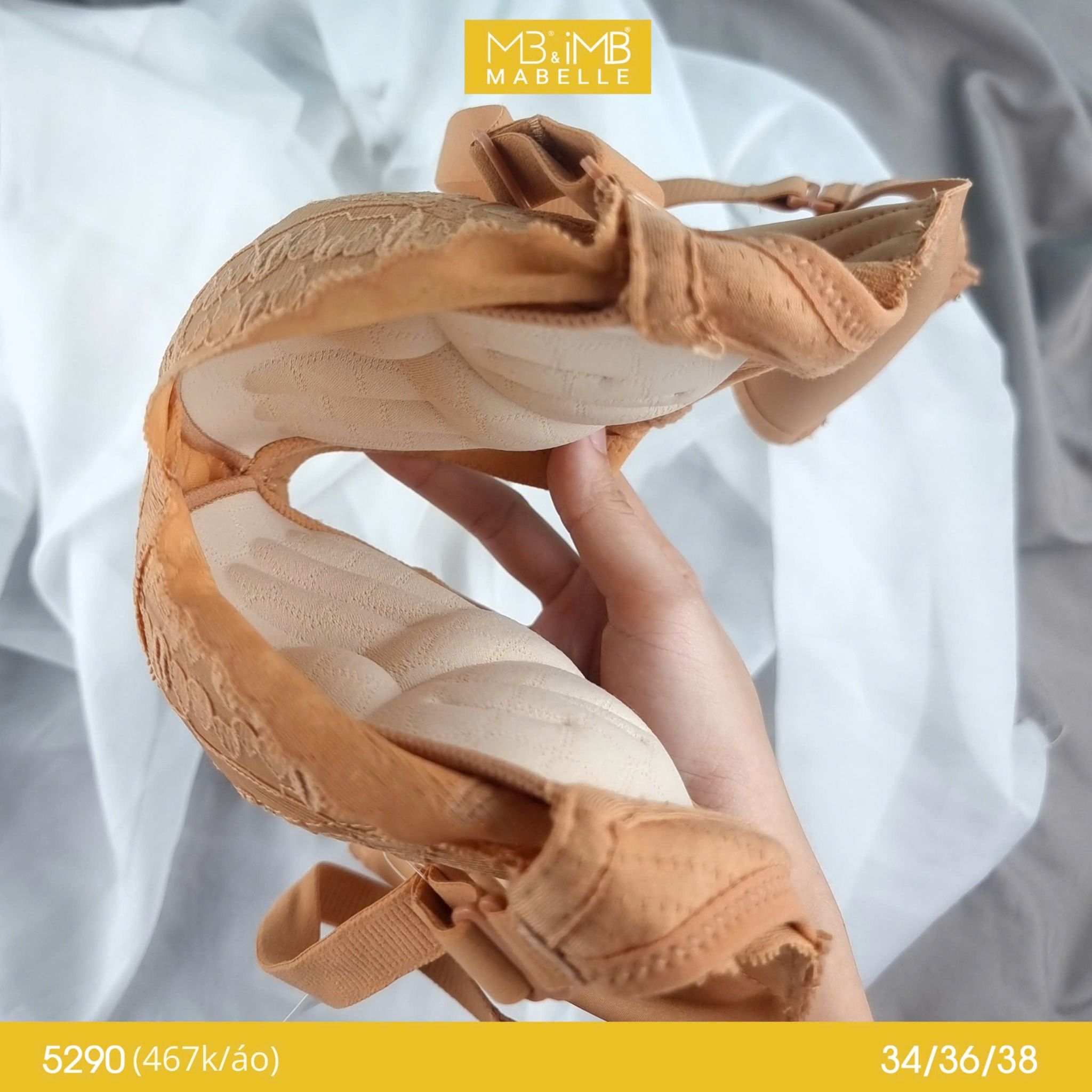 Áo ngực nữ MB 5290 không gọng, mút dày 3.7cm siêu đẩy nâng đỡ tạo khe