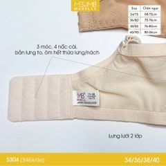 Áo ngực có gọng mềm mút dày MB 5304 bản lưng to 3 móc