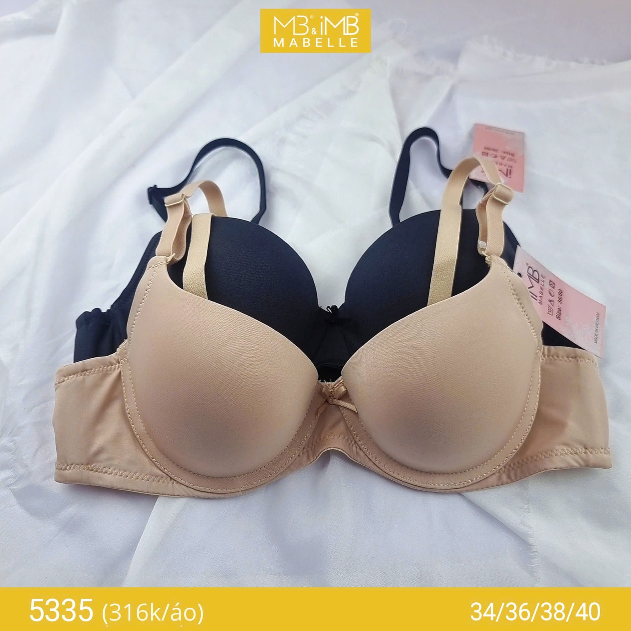 Áo ngực có gọng mút vừa lưng lưới 5335 2 móc