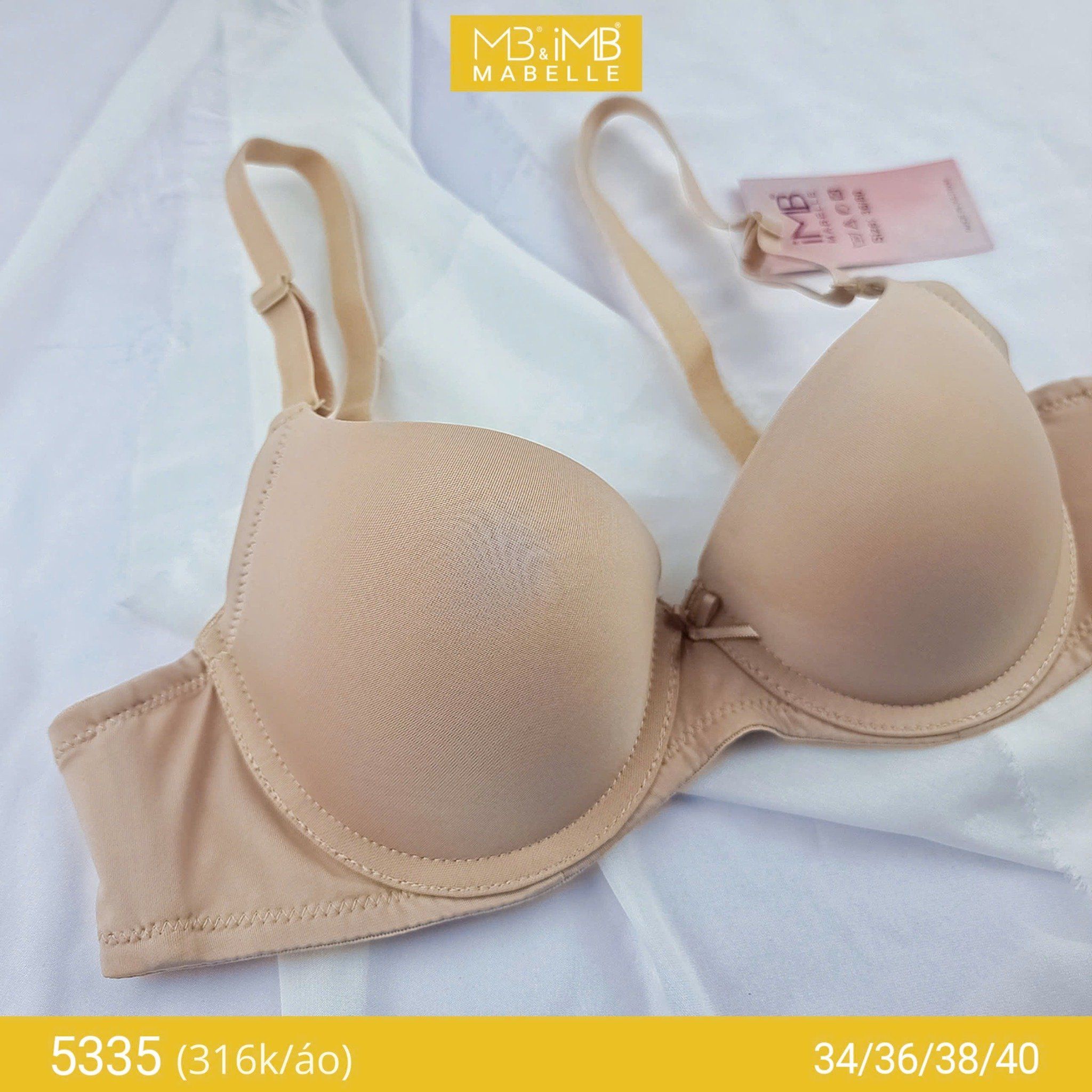 Áo ngực có gọng mút vừa lưng lưới 5335 2 móc