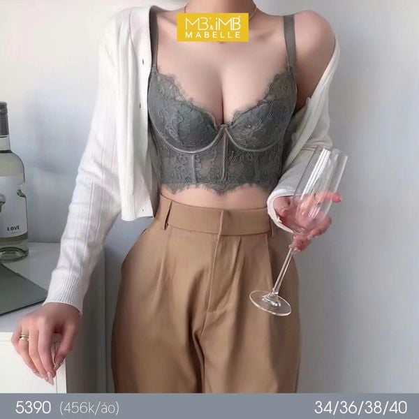 Áo ngực không gọng mút mỏng bralette 5390 6 móc