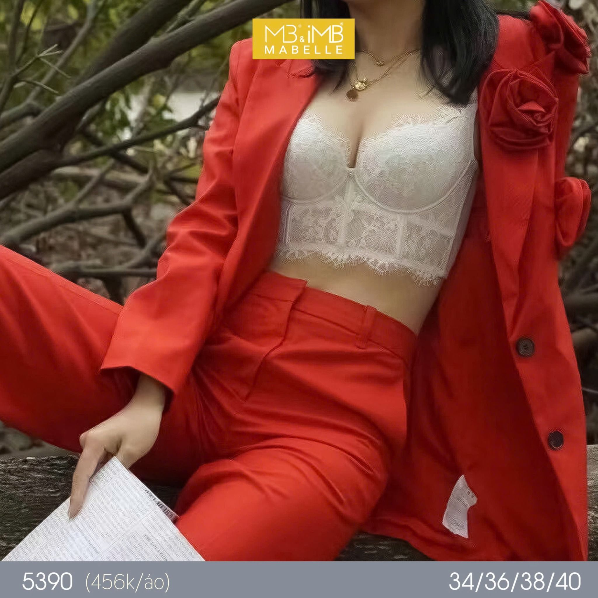 Áo ngực không gọng mút mỏng bralette 5390 6 móc