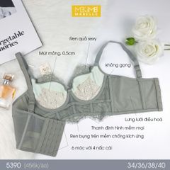 Áo ngực không gọng mút mỏng bralette 5390 6 móc