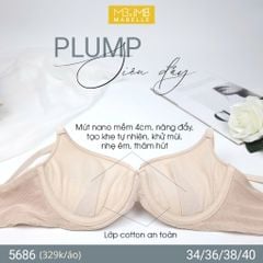 Áo ngực có gọng nâng đẩy mút nano MB 5686 bản lưng 2 móc