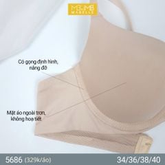 Áo ngực có gọng nâng đẩy mút nano MB 5686 bản lưng 2 móc