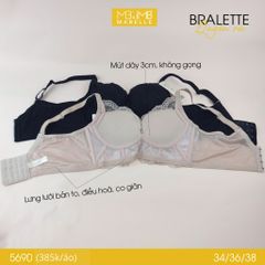 Áo ngực không gọng nâng đẩy 5690 4 móc