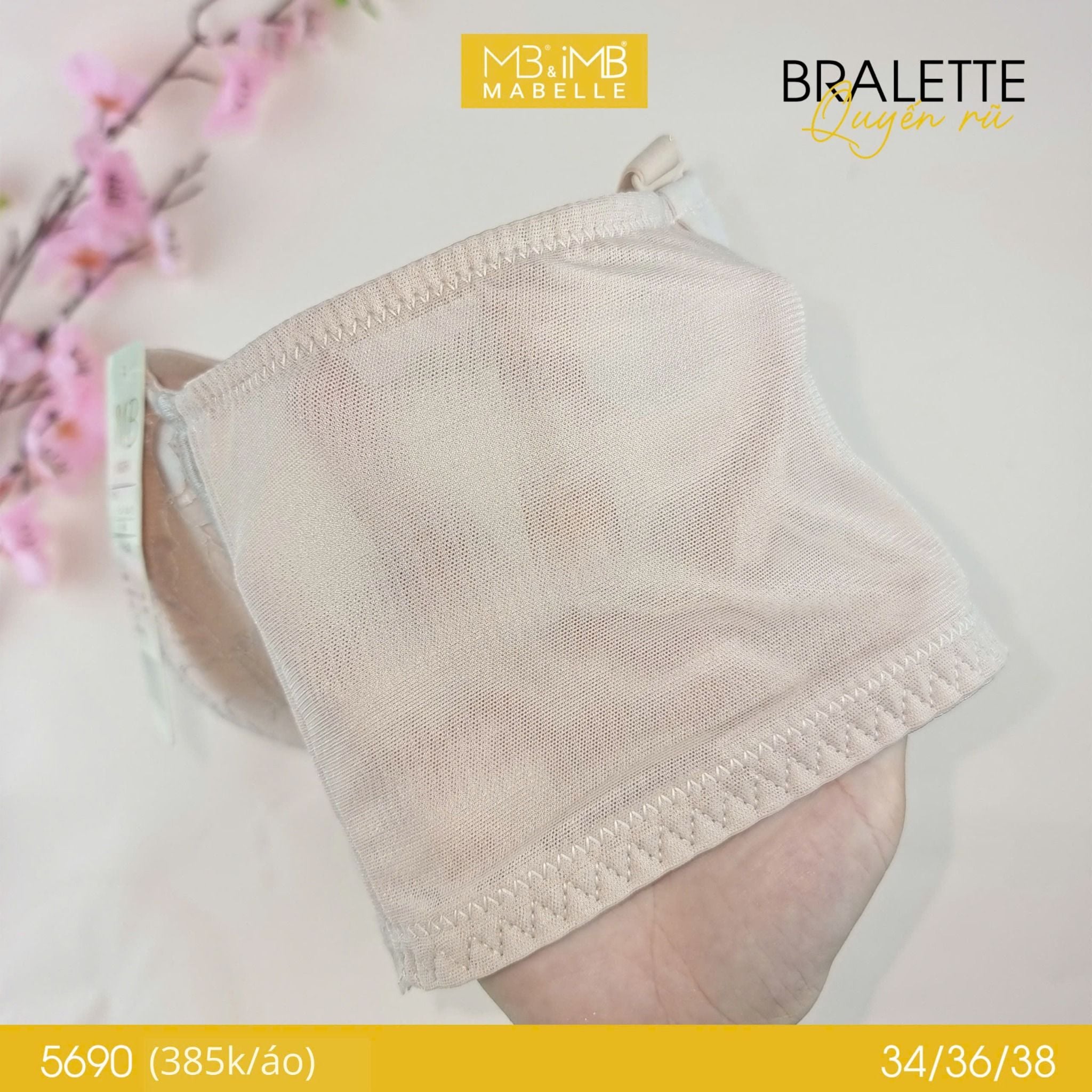 Áo ngực không gọng nâng đẩy 5690 4 móc