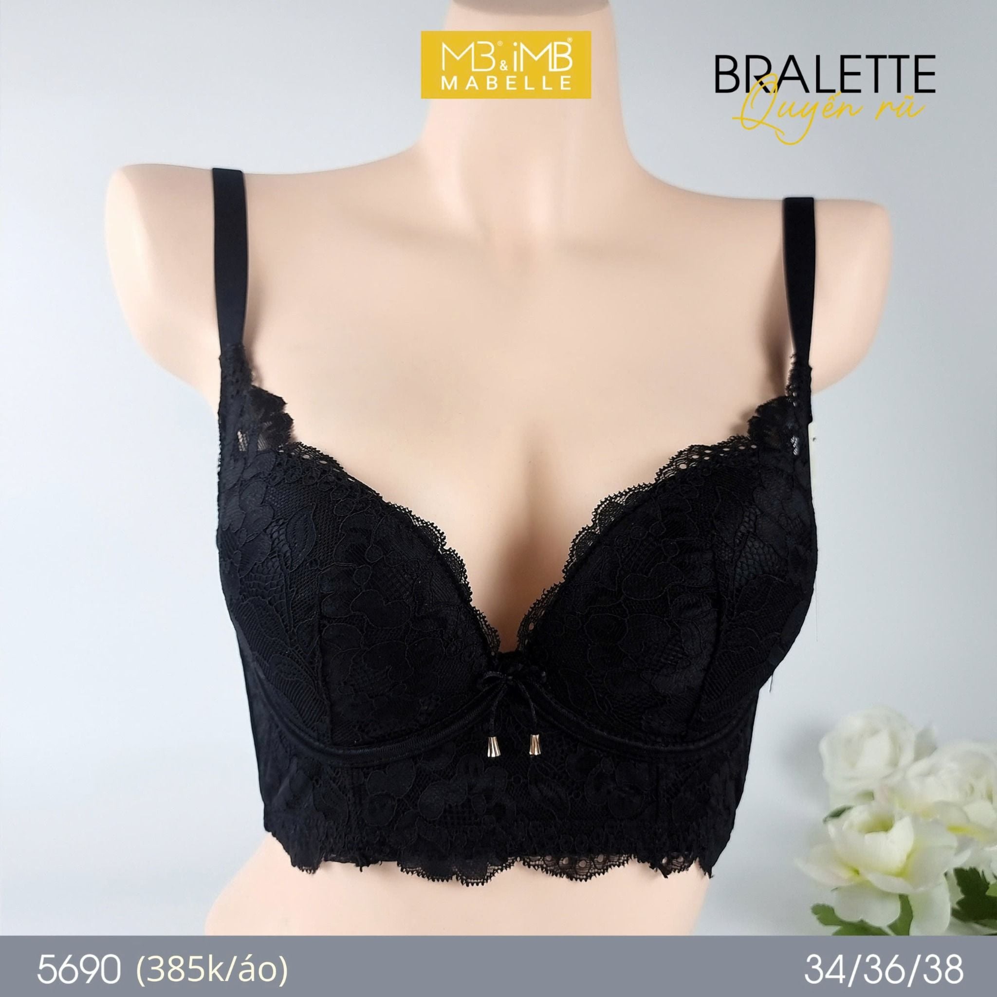 Áo ngực không gọng nâng đẩy 5690 4 móc