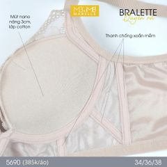 Áo ngực không gọng nâng đẩy 5690 4 móc