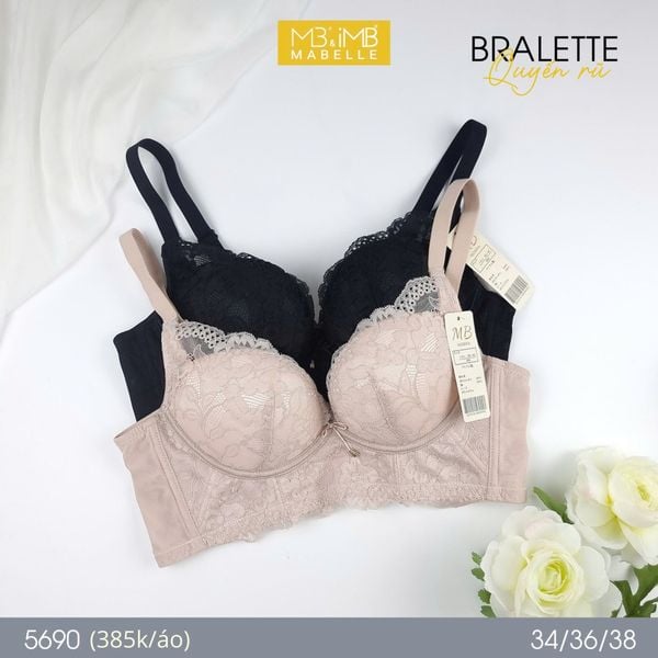 Áo ngực không gọng nâng đẩy 5690 4 móc