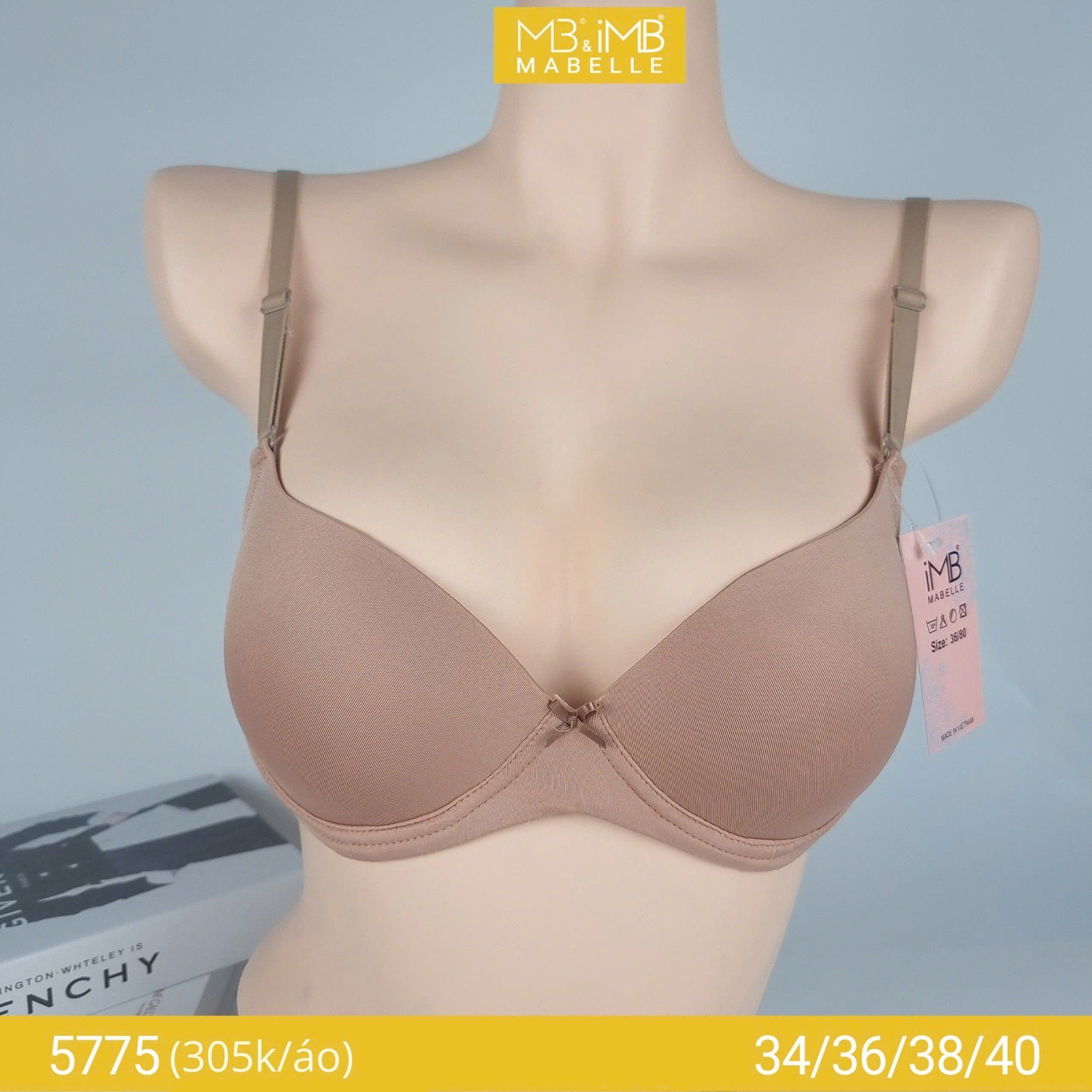 Áo ngực không gọng tạo khe, mút dày MB 5775 êm nhẹ, thoải mái