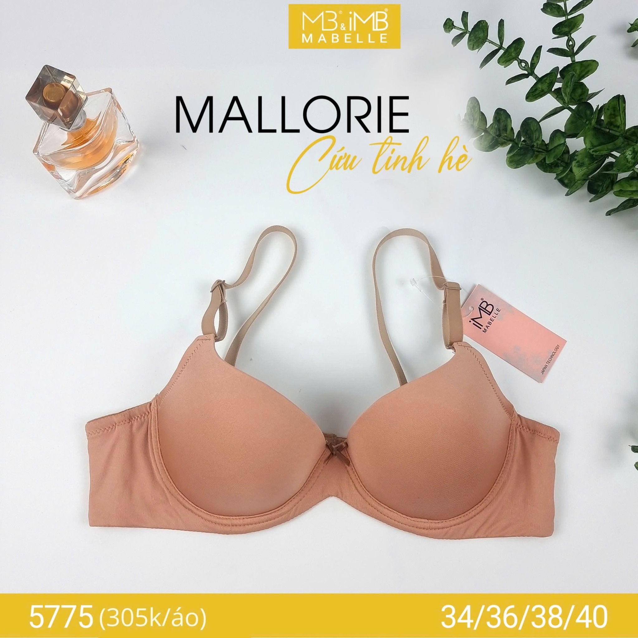 Áo ngực không gọng tạo khe, mút dày MB 5775 êm nhẹ, thoải mái