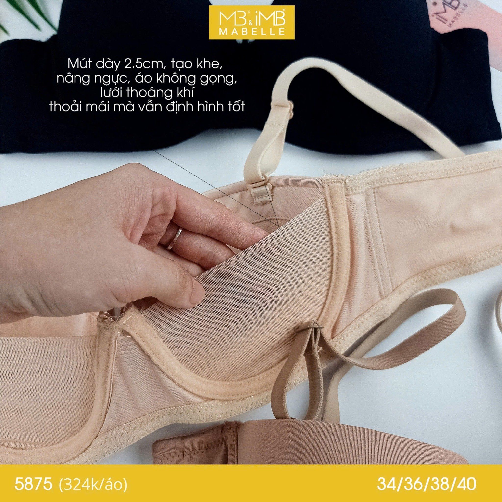 Áo ngực không gọng mút vừa 5875 3 móc