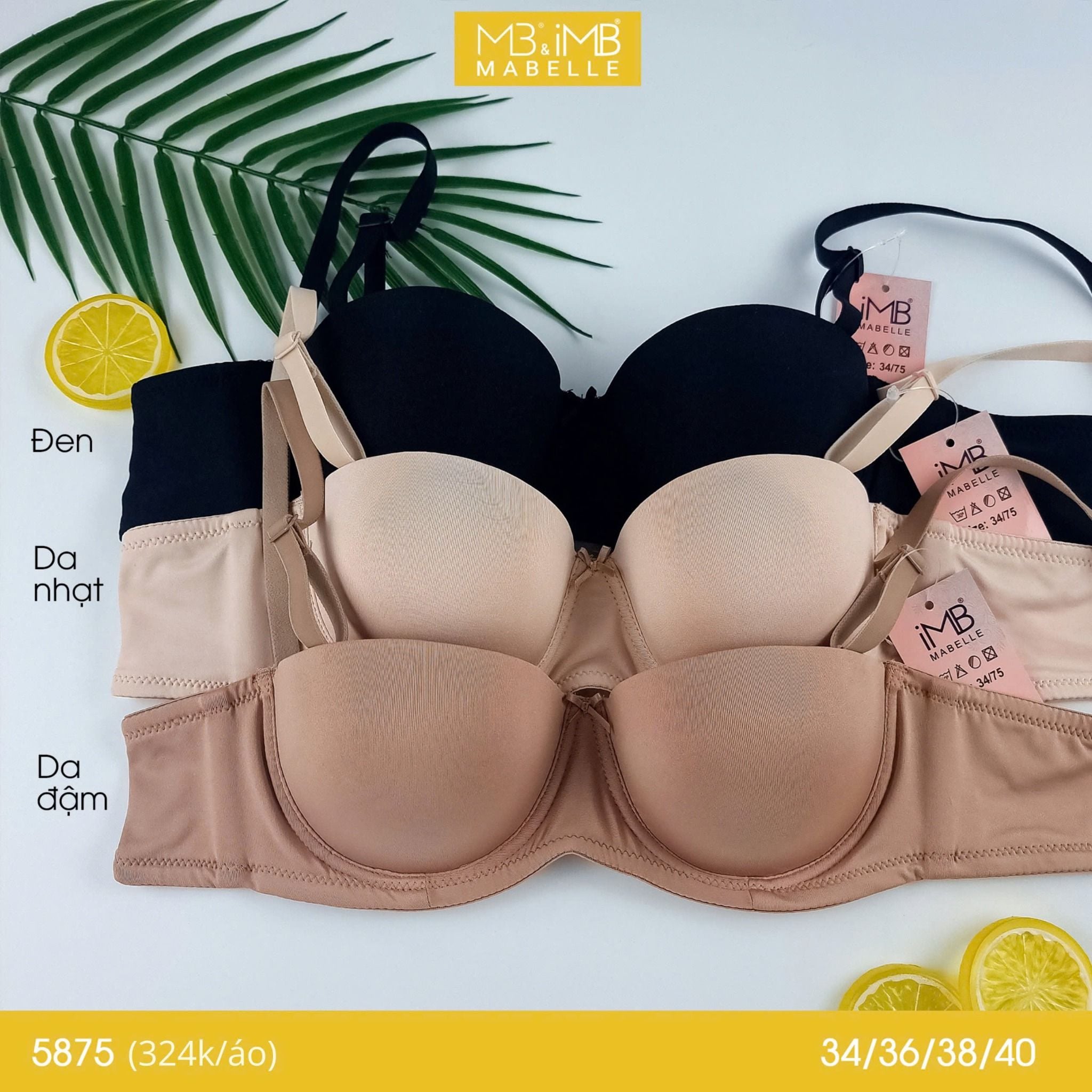 Áo ngực không gọng mút vừa 5875 3 móc