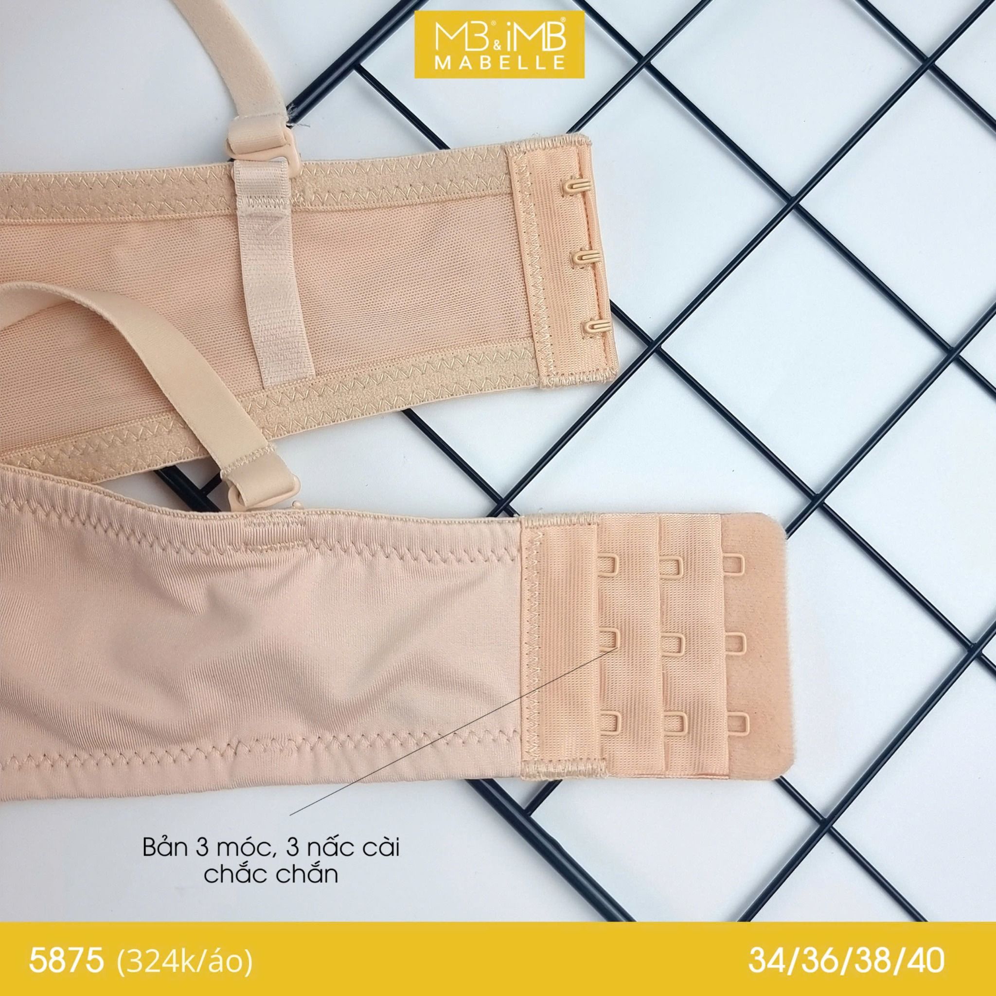 Áo ngực không gọng mút vừa 5875 3 móc