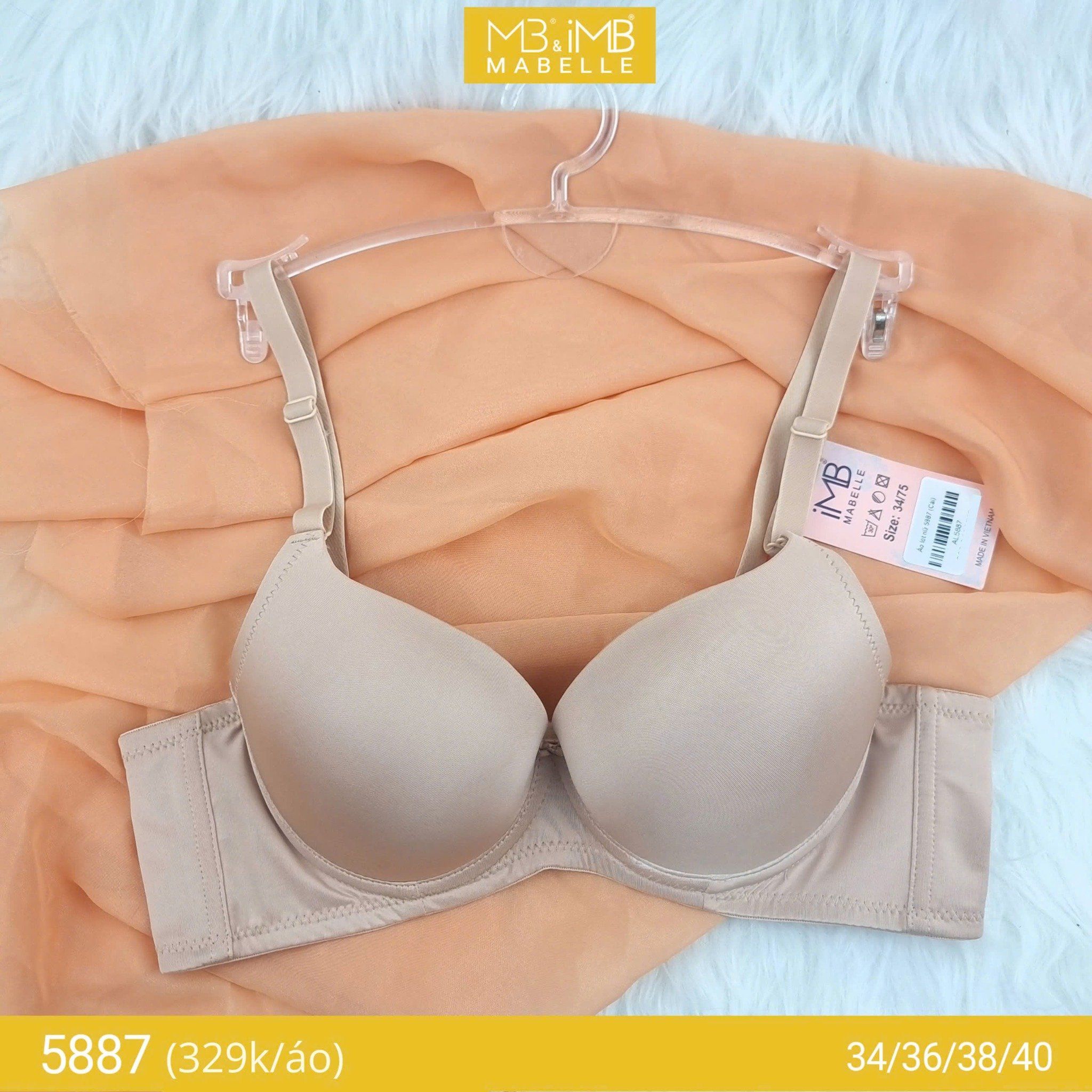 Áo ngực có gọng mút dày siêu đẩy MB 5887 lưới điều hòa