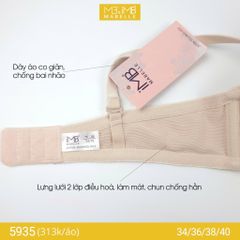 Áo ngực gọng mềm mút vừa MB 5935 lưng 2 lớp điều hòa bản vừa