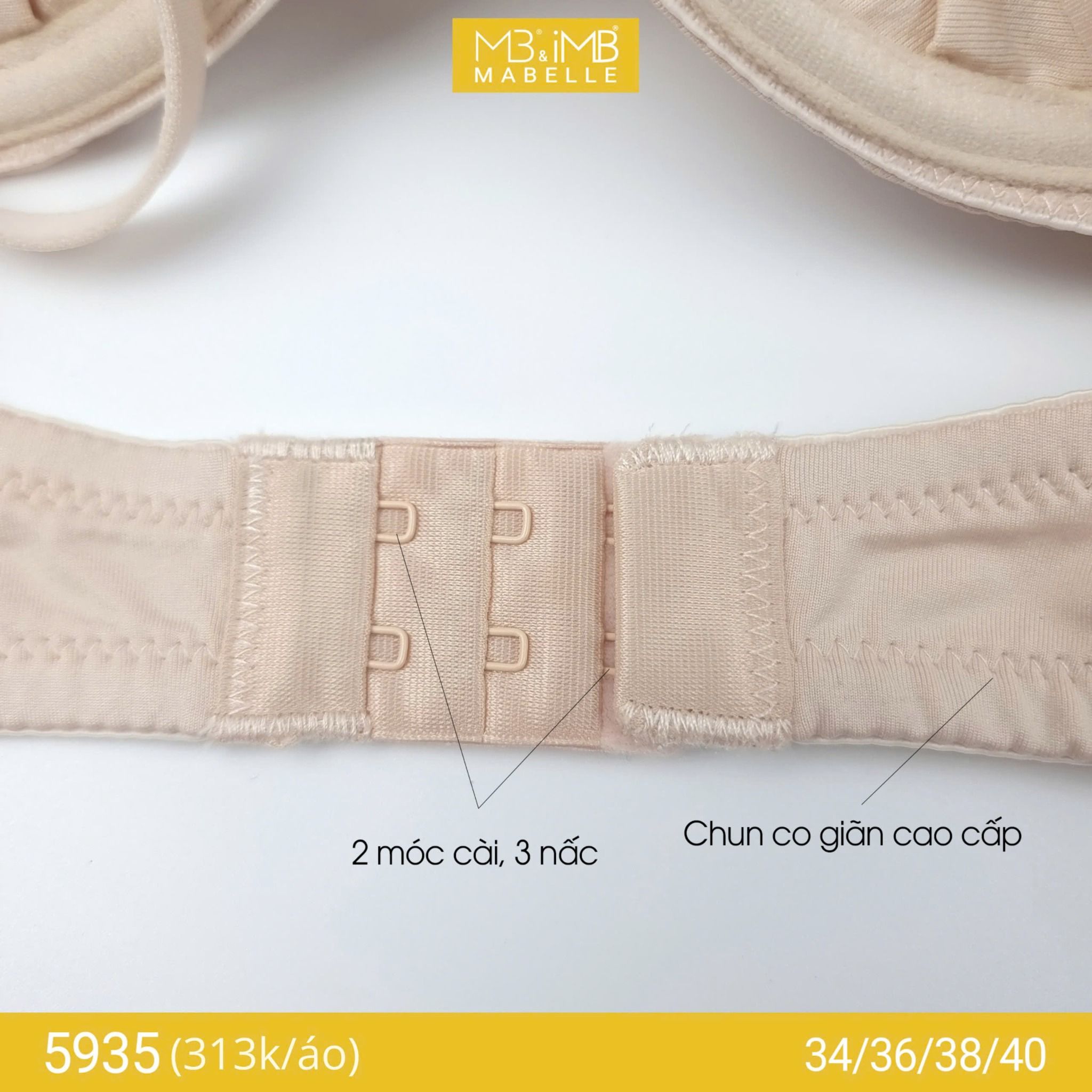 Áo ngực gọng mềm mút vừa MB 5935 lưng 2 lớp điều hòa bản vừa