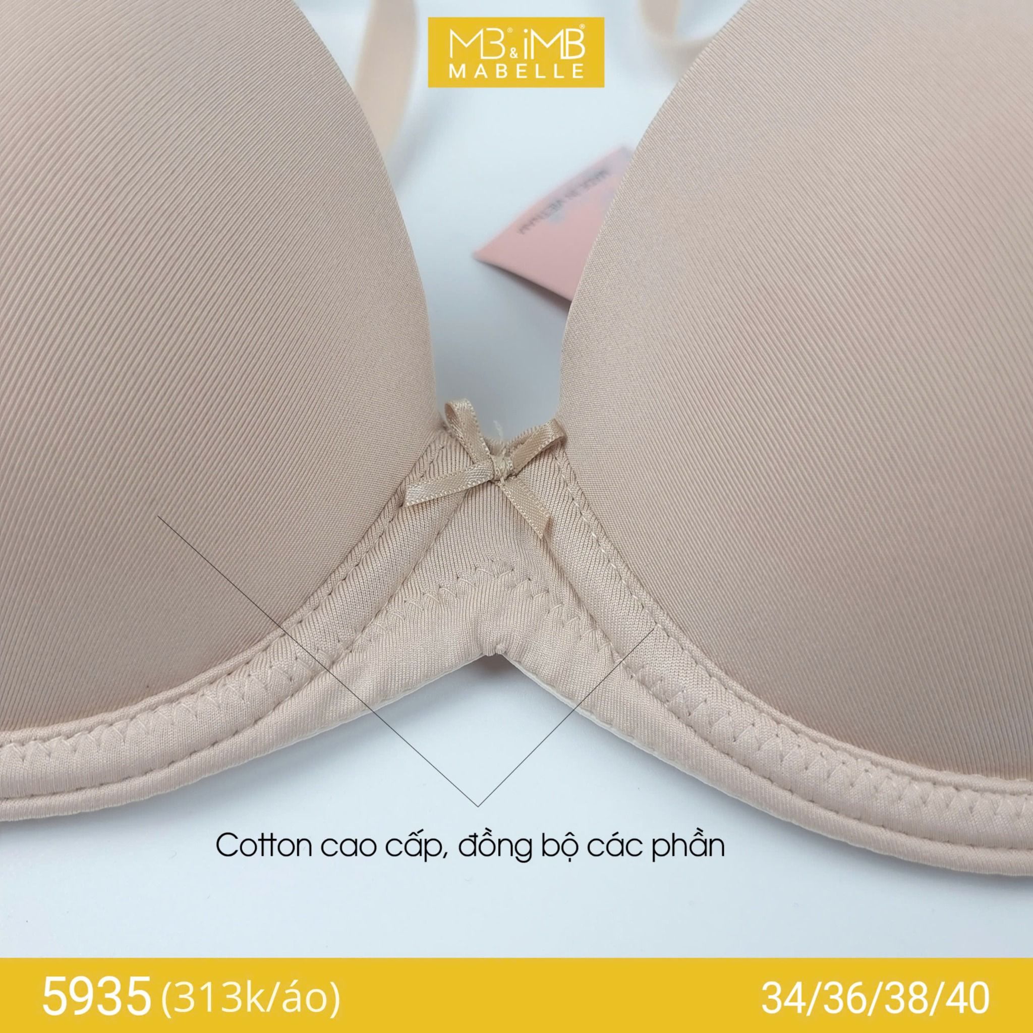 Áo ngực gọng mềm mút vừa MB 5935 lưng 2 lớp điều hòa bản vừa