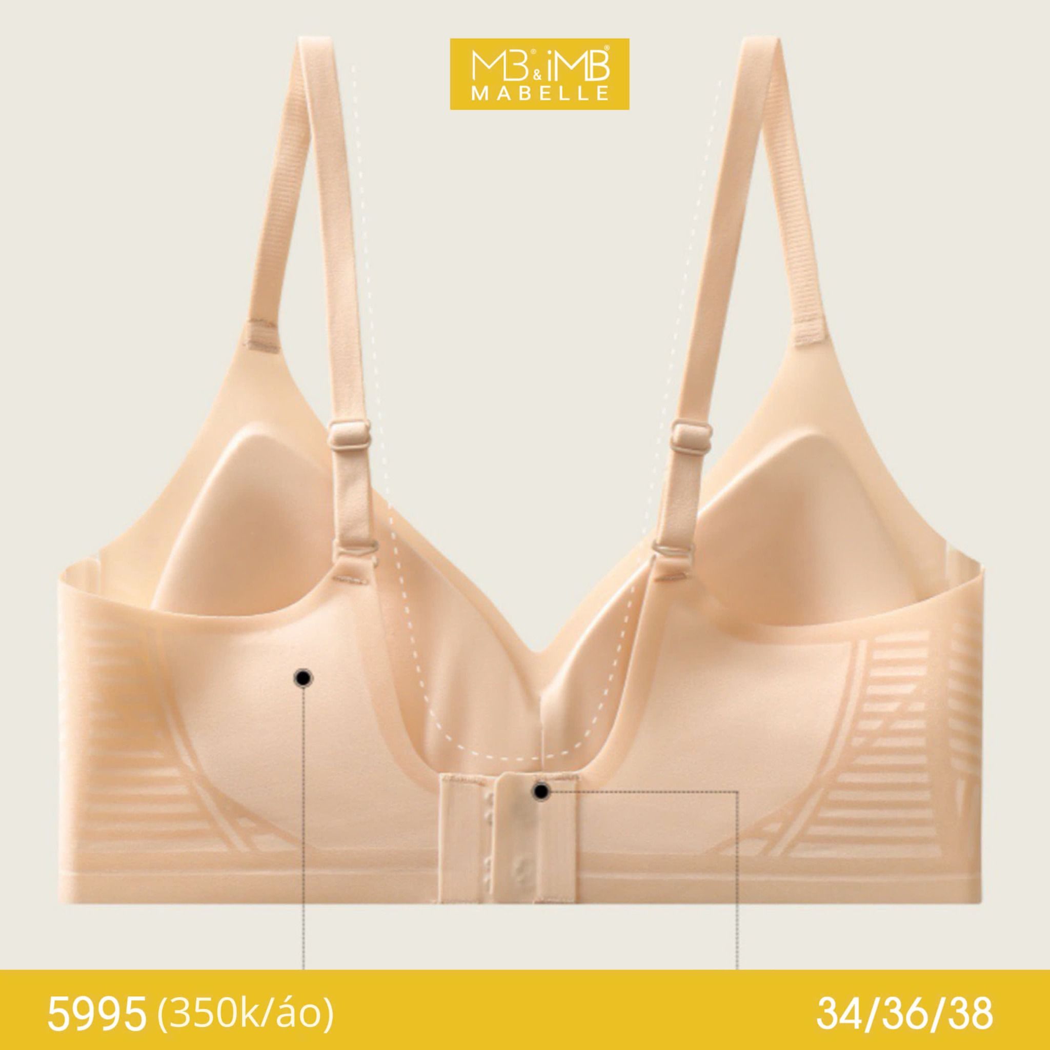Áo ngực tàng hình không gọng mút mỏng MB 5995 - Nhẹ mát, chống hằn