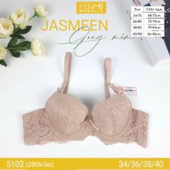 Áo ngực có gọng mềm mút vừa 5102 ren quả