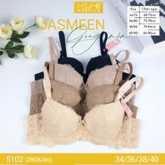 Áo ngực có gọng mềm mút vừa 5102 ren quả