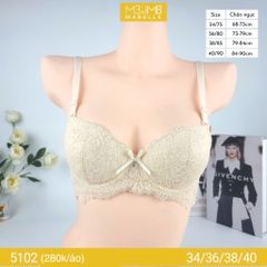 Áo ngực có gọng mềm mút vừa 5102 ren quả