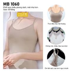 Áo 2 dây cotton sồi mặc trong vest MB 1060