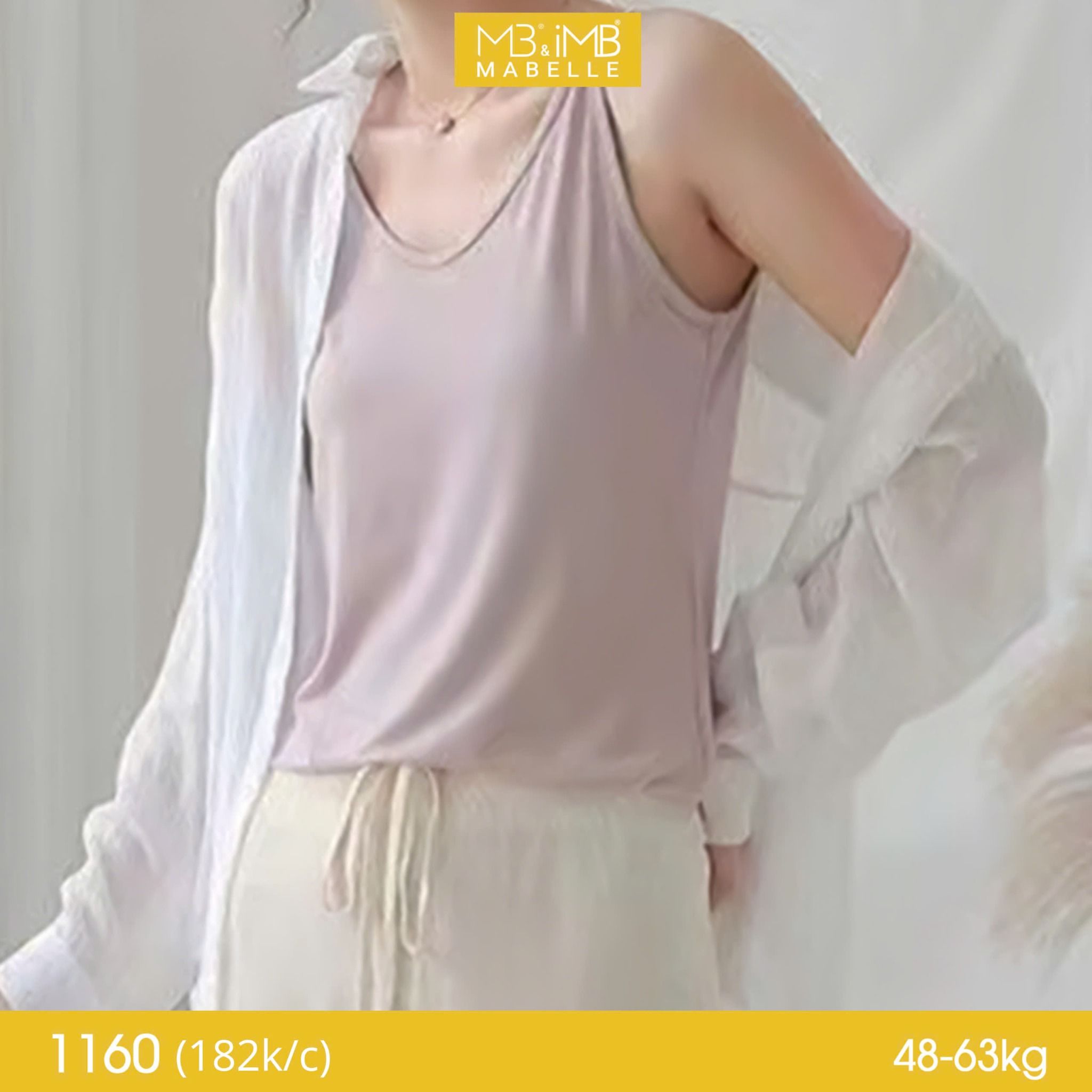 Áo 2 dây dạng suông, basic, dễ dàng phối với nhiều phong cách khác nhau MB 1160