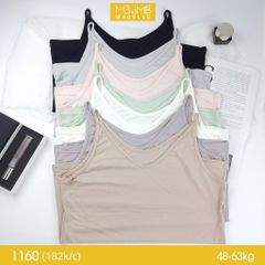 Áo 2 dây dạng suông, basic, dễ dàng phối với nhiều phong cách khác nhau MB 1160