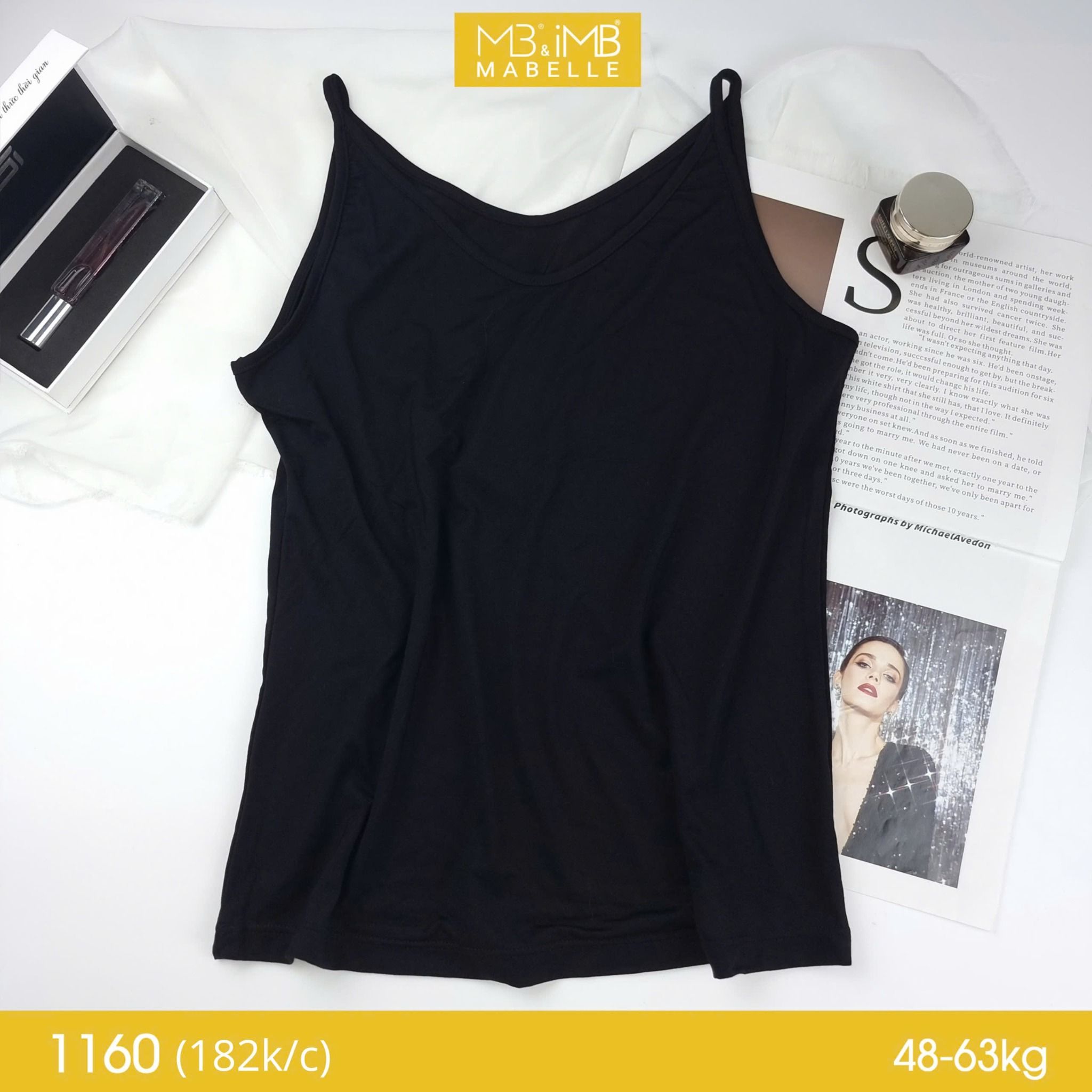 Áo 2 dây dạng suông, basic, dễ dàng phối với nhiều phong cách khác nhau MB 1160