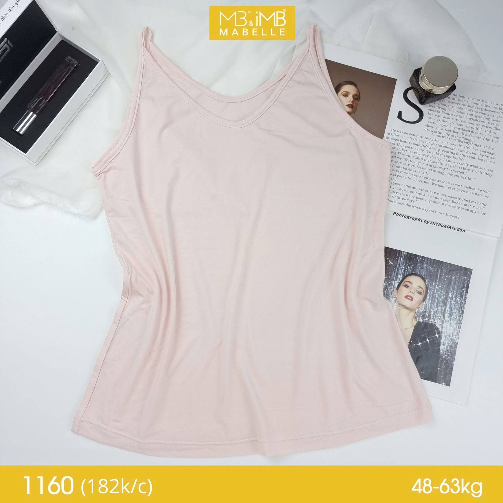 Áo 2 dây dạng suông, basic, dễ dàng phối với nhiều phong cách khác nhau MB 1160