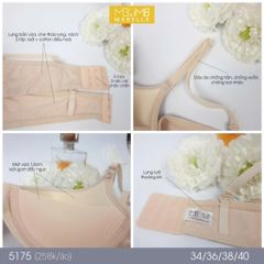 Áo ngực không gọng mút mỏng 5175 3 móc