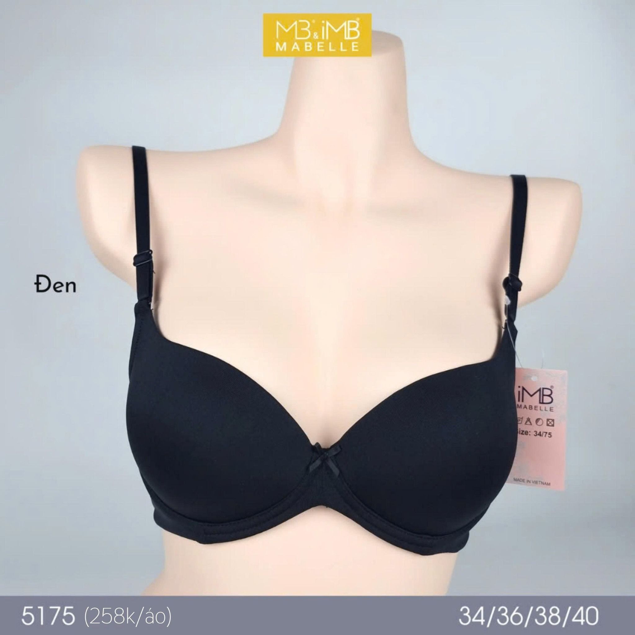 Áo ngực không gọng mút mỏng 5175 3 móc