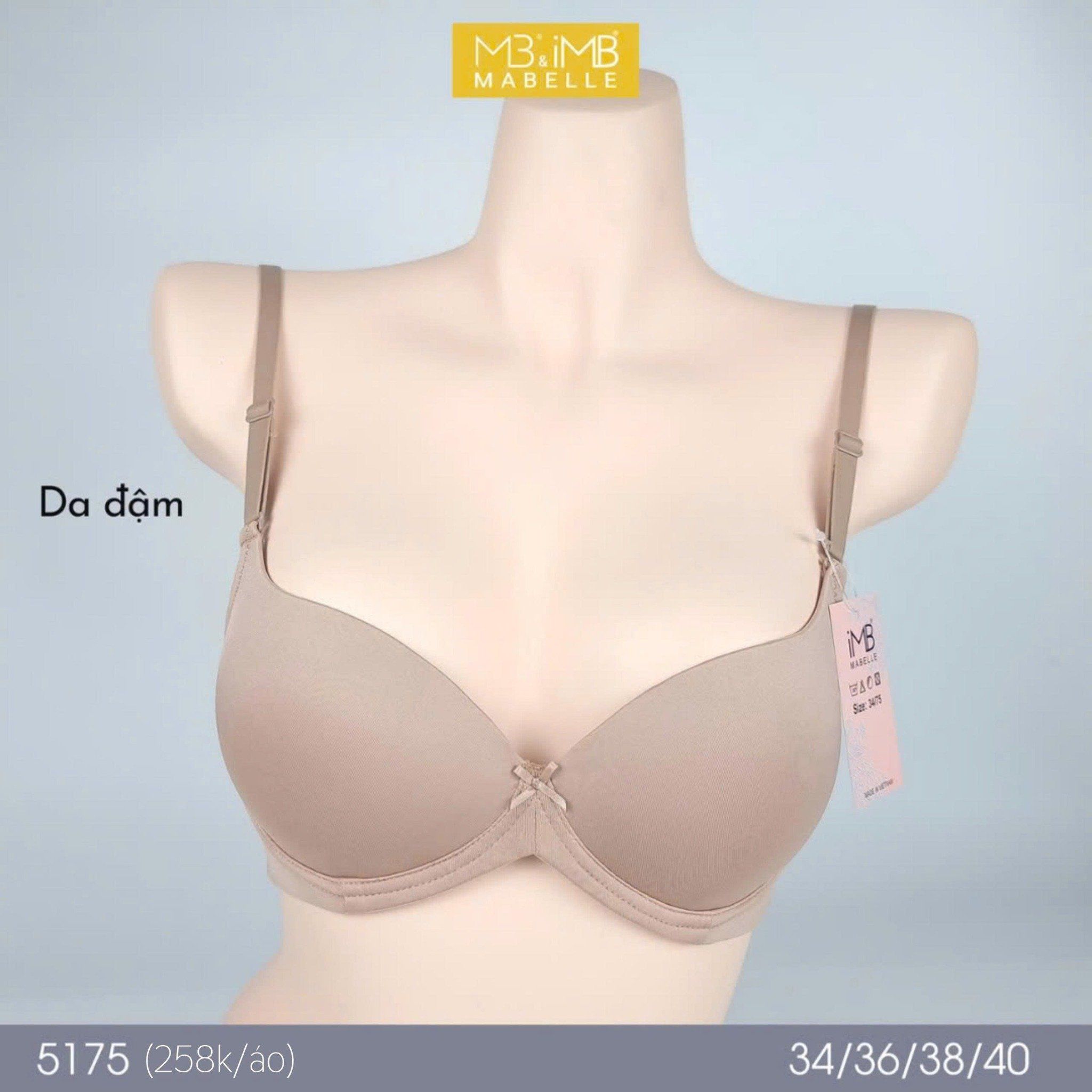 Áo ngực không gọng mút mỏng 5175 3 móc