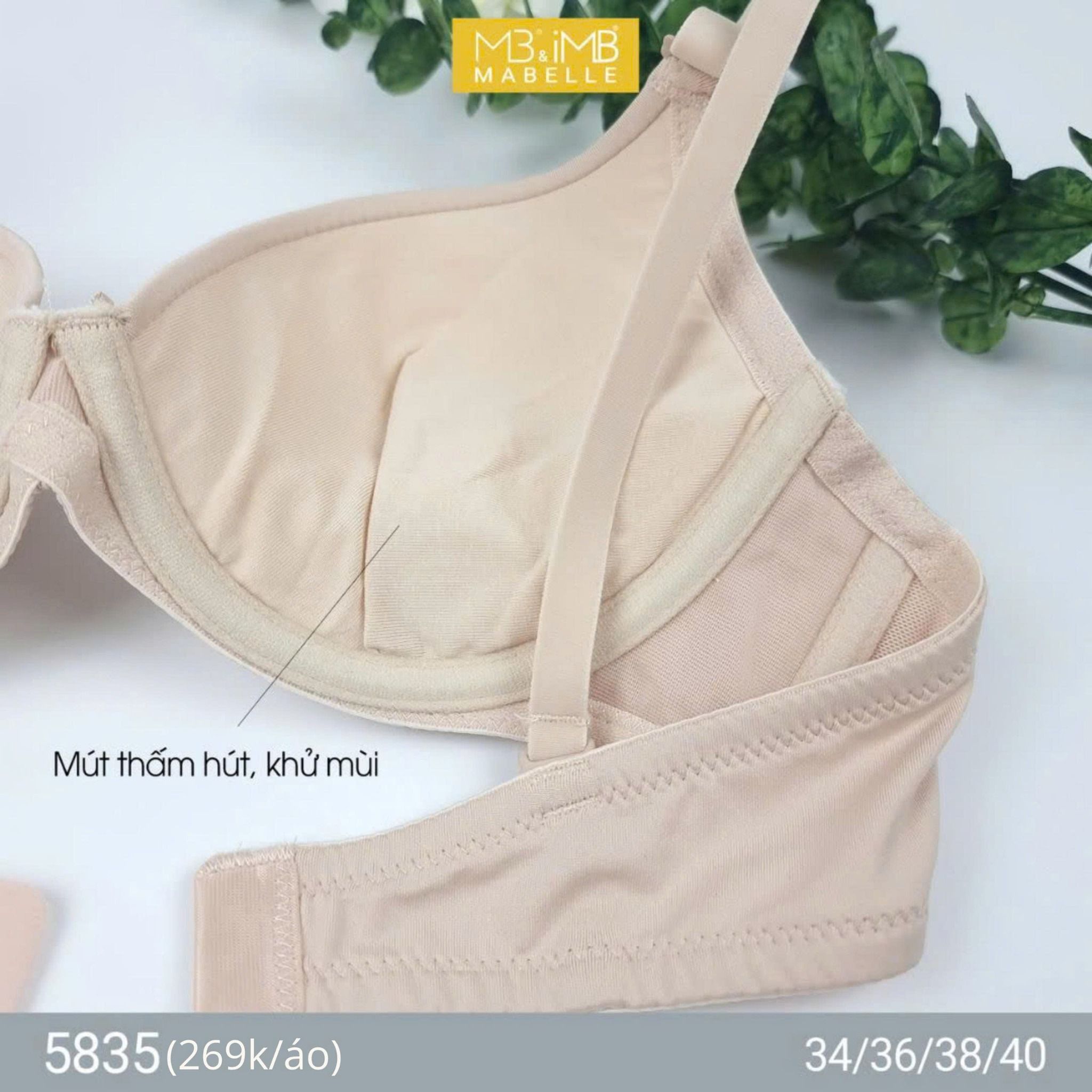 Áo ngực có gọng nâng đẩy MB 5835 bản lưng 2 móc