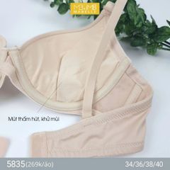 Áo ngực có gọng nâng đẩy MB 5835 bản lưng 2 móc