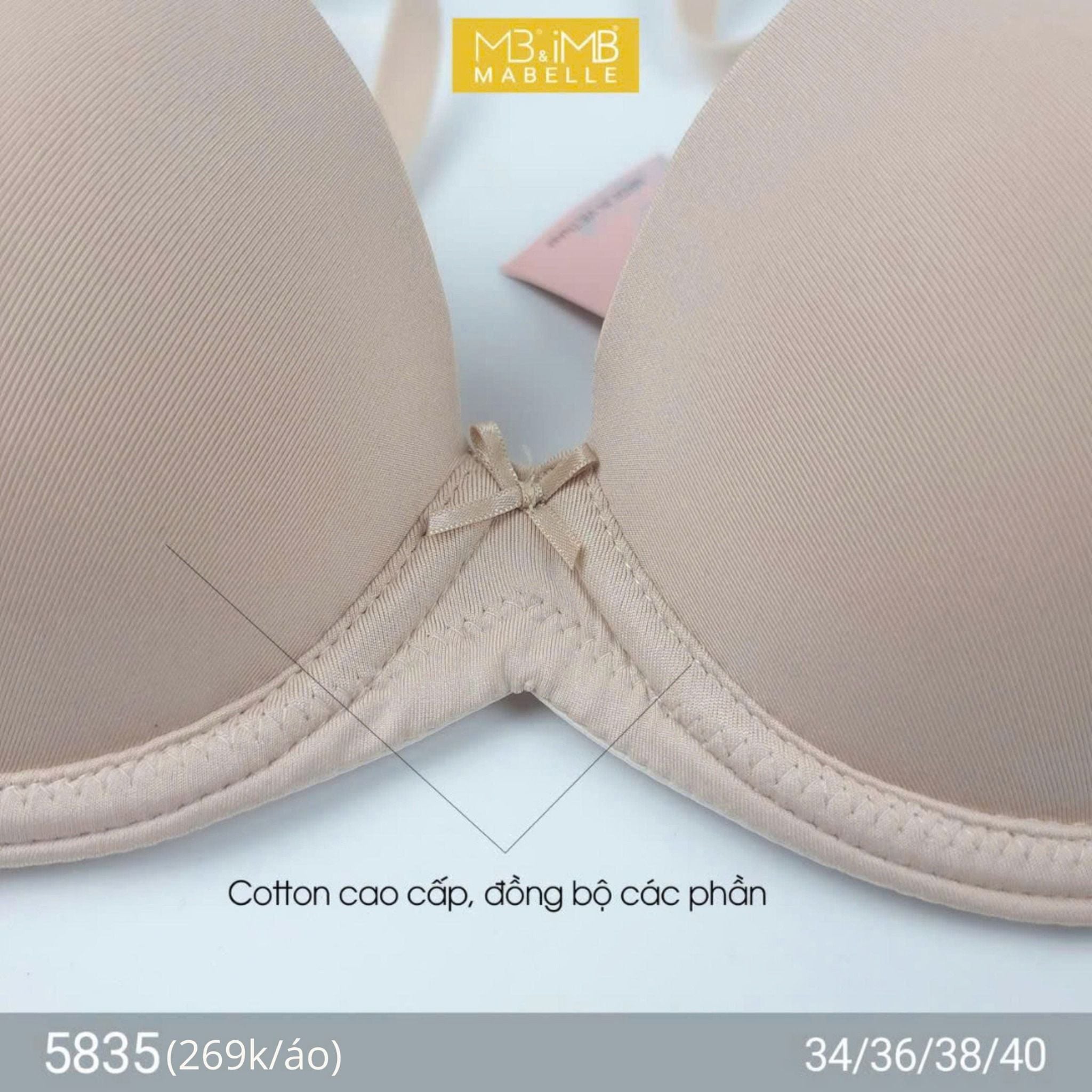 Áo ngực có gọng nâng đẩy MB 5835 bản lưng 2 móc