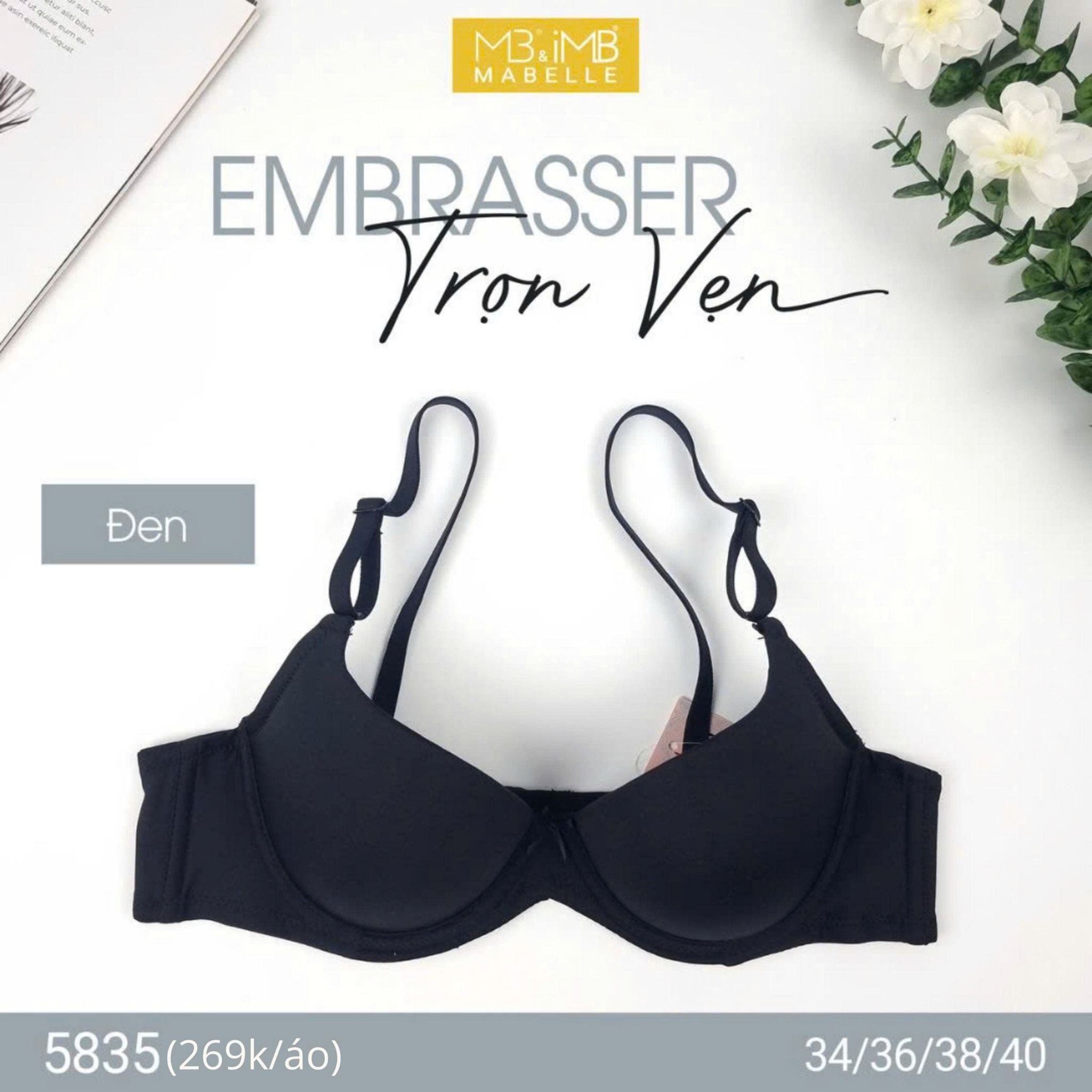 Áo ngực có gọng nâng đẩy MB 5835 bản lưng 2 móc